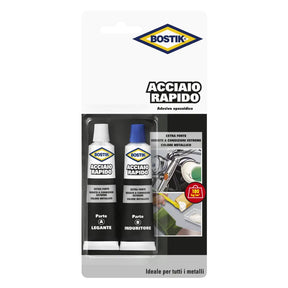 BOSTIK ADESIVO 'ACCIAIO RAPIDO' ml. 30 (2 x 15 ml)