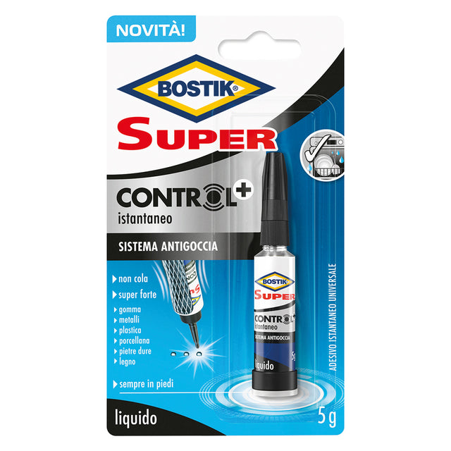 BOSTIK ADESIVO CIANOCRILATO 'SUPER CONTROL +' gr. 5