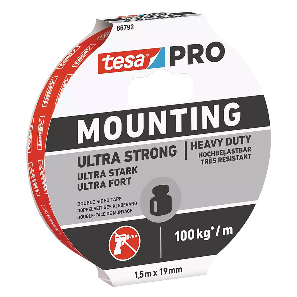 TESA NASTRO BIADESIVO IN SCHIUMA 'ULTRA STRONG 66792' mm 19 x mt. 1,5