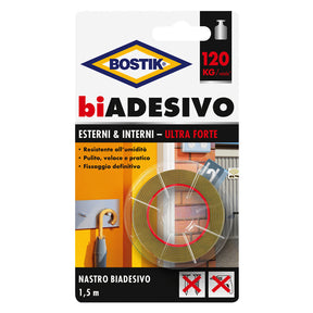 BOSTIK NASTRO BIADESIVO IN SCHIUMA PER ESTERNI/INTERNI mm. 19 x 1,5 mt