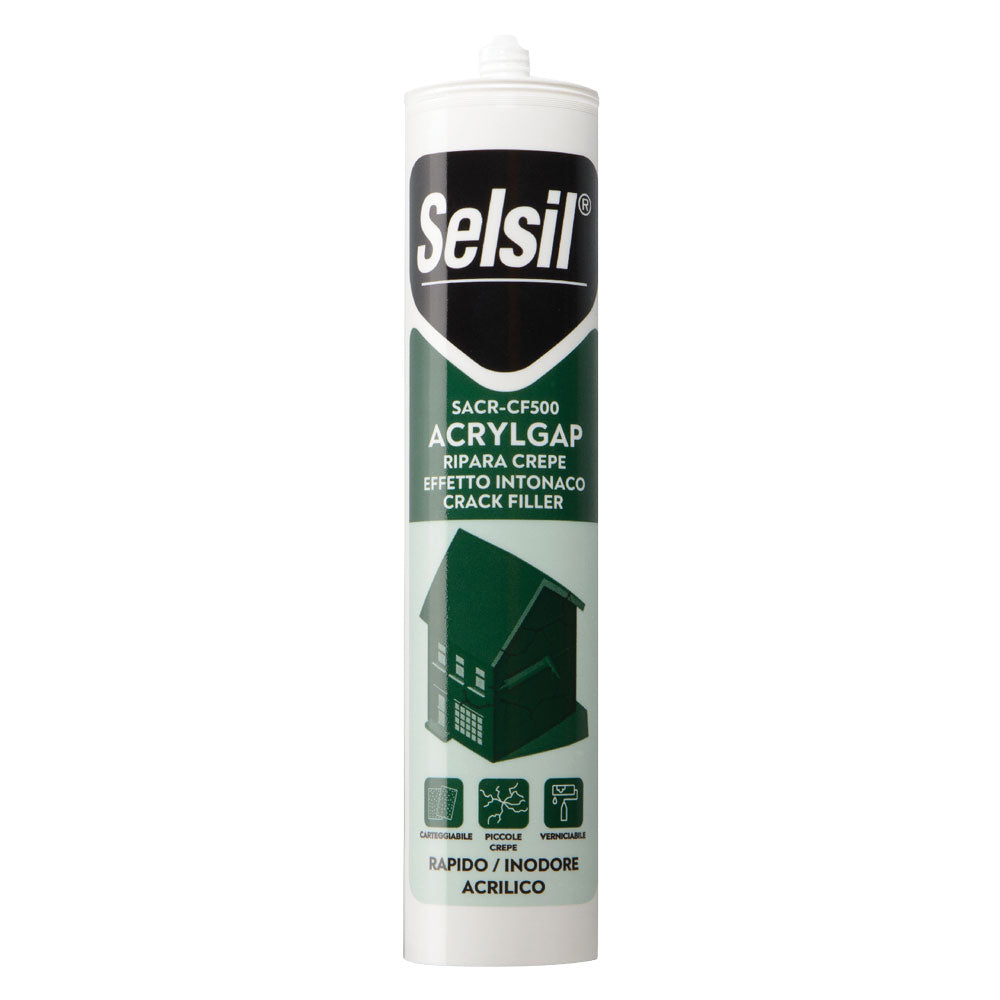 SELSIL SILICONE ACRILICO EFFETTO RUVIDO 'SACR-CF500' bianco ml 310 (ral 9010)