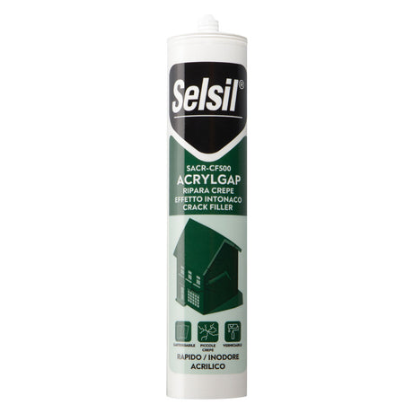 SELSIL SILICONE ACRILICO EFFETTO RUVIDO 'SACR-CF500' bianco ml 310 (ral 9010)