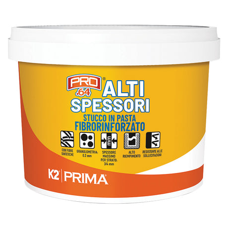 K2 STUCCO IN PASTA FIBRORINFORZATO ALTI SPESSORI kg. 1 - barattolo