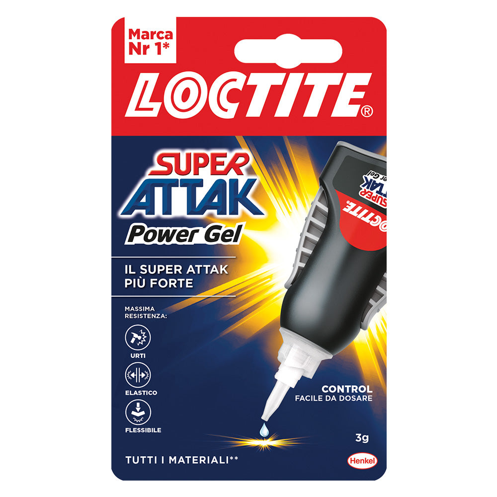 LOCTITE SUPER ATTAK 'POWER GEL CONTROL' gr.3 - trasparente