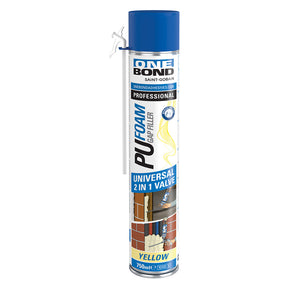 ONEBOND SCHIUMA POLIURETANICA 'PU FOAM UNIVERSAL 2 IN 1' ml 750 - manuale / pistola