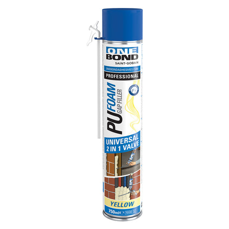 ONEBOND SCHIUMA POLIURETANICA 'PU FOAM UNIVERSAL 2 IN 1' ml 750 - manuale / pistola