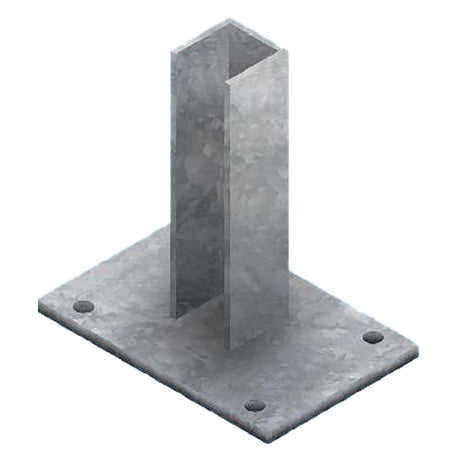 FERRO BULLONI BASE SUPPORTO PER PALETTO QUADRO zincata - per paletto mm 50 x 50