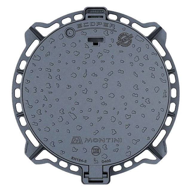 MONTINI CHIUSINO IN GHISA CLASSE D400 ECOPER T - 85 - botola 65 cm / Kg 51