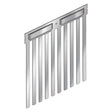 BARRIERA ANTIVOLATILI CORTA PER PANNELLI SOLARI 'BF140' altezza lamelle 200 mm