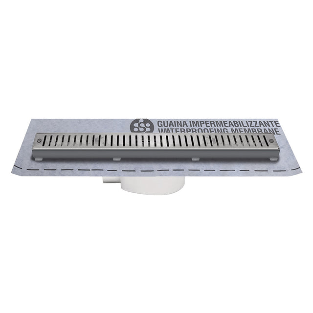 CANALETTA PER DOCCIA CON GRIGLIA cm 55 x 5,2 x 5 + 55 x 4,6 x 3,3