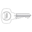 YALE CHIAVE OTTONE NICHELATO profilo destro