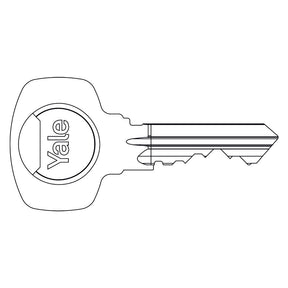 YALE CHIAVE OTTONE NICHELATO profilo destro