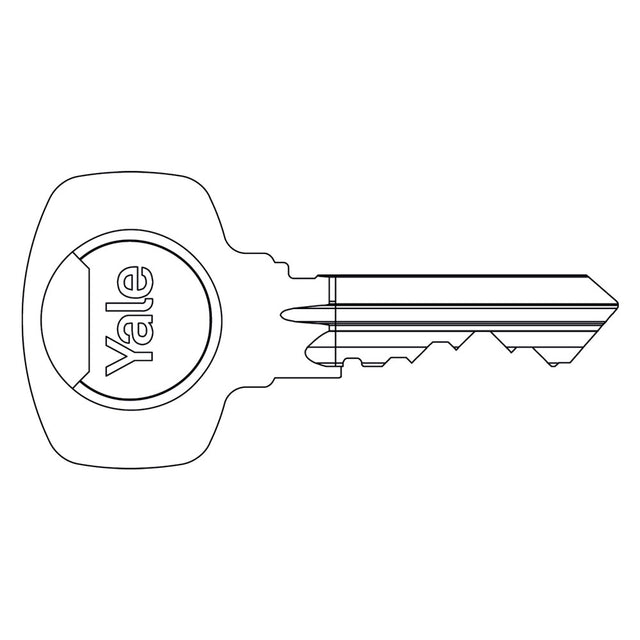 YALE CHIAVE OTTONE NICHELATO profilo destro