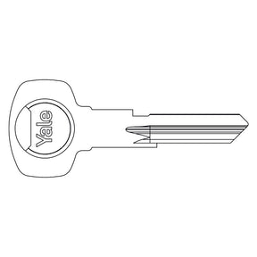 YALE CHIAVE OTTONE NICHELATO profilo destro