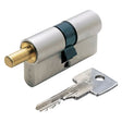 ISEO CILINDRO SAGOMATO PER POMOLO 'R6 EXTRA S' mm 30+10+30 = 70 nichelato (35+35)