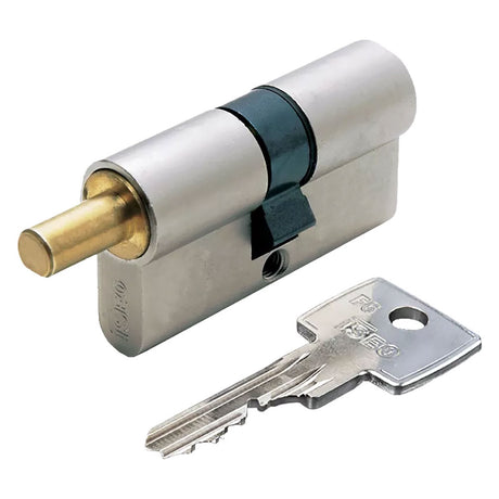ISEO CILINDRO SAGOMATO PER POMOLO 'R6 EXTRA S' mm 30+10+30 = 70 nichelato (35+35)