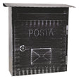 KASART CASSETTA POSTALE 'IBISCO' cm 26x9,7x h 29 - argento antico