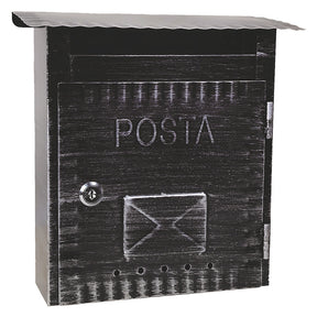 KASART CASSETTA POSTALE 'IBISCO' cm 26x9,7x h 29 - argento antico