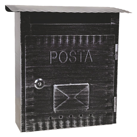 KASART CASSETTA POSTALE 'IBISCO' cm 26x9,7x h 29 - argento antico