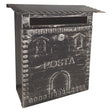 KASART CASSETTA POSTALE 'FRESIA' cm 26x10 x h 29 - argento\nero antico
