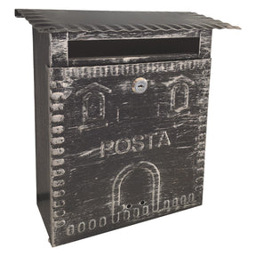 KASART CASSETTA POSTALE 'FRESIA' cm 26x10 x h 29 - argento\nero antico
