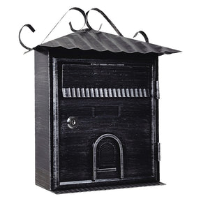 KASART CASSETTA POSTALE 'FIORDALISO' cm 30x10,5x h 36 - argento\nero antico