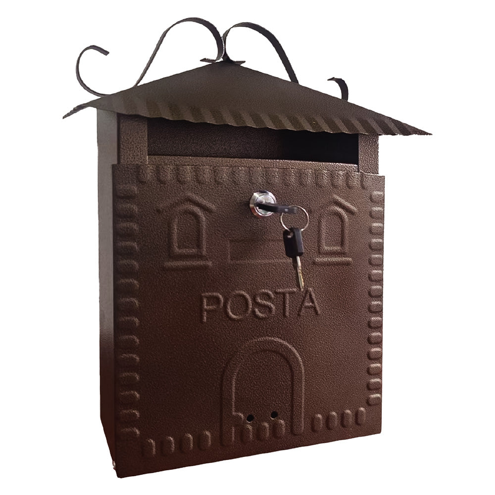 KASART CASSETTA POSTALE 'IRIS' cm 36x9x h 32 - rame antico