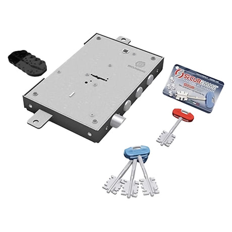 SECUREMME SERRATURA DA APPLICARE TRIPLICE PER PORTE BLINDATE '240' interasse pistoni 38 mm