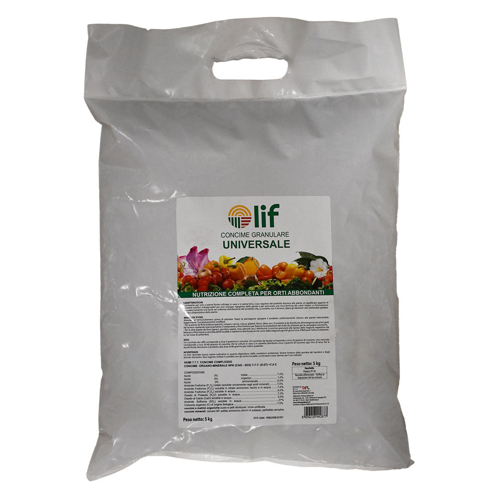 LIF CONCIME GRANULARE UNIVERSALE 'NPK 7-7-7' Kg. 5