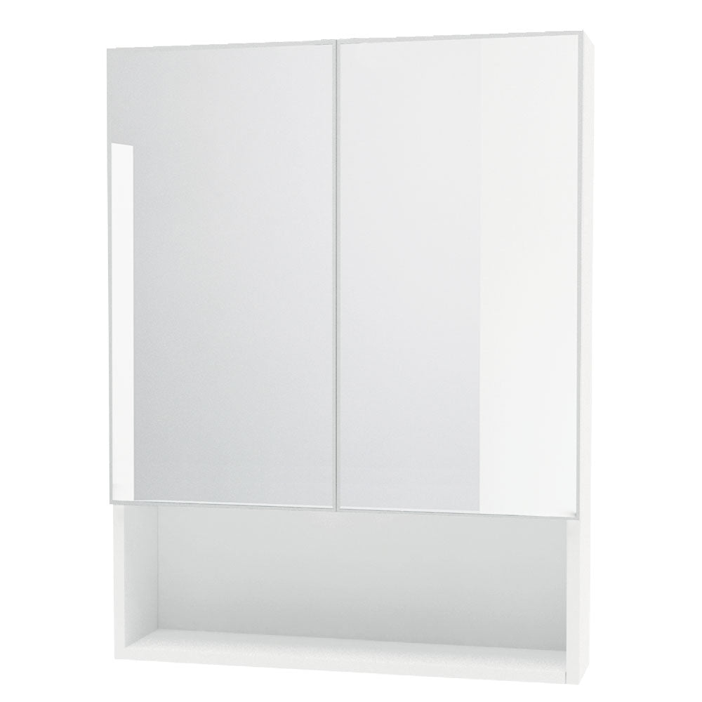 SAVINIDUE SPECCHIERA DA BAGNO DOPPIA ANTA '933' cm 62 x 15,5 x h.81 - bianca