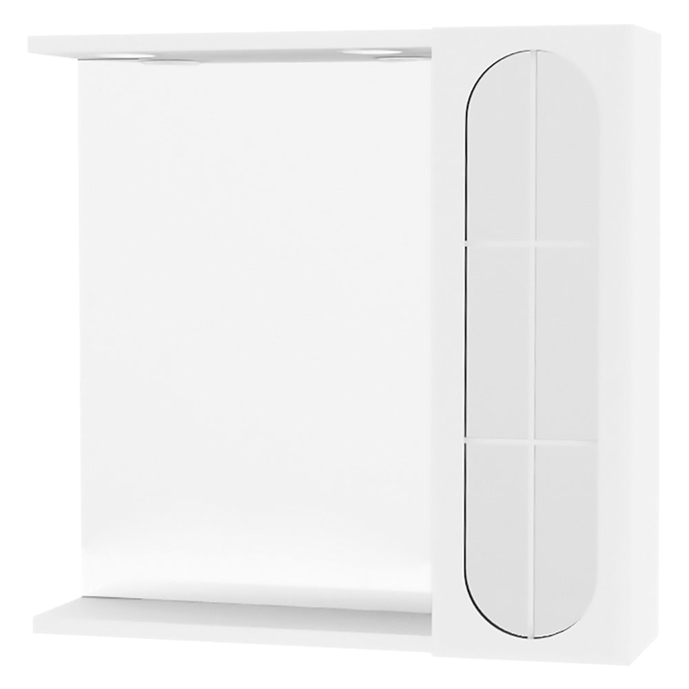 SAVINIDUE SPECCHIERA DA BAGNO PENSILE SINGOLO 'INA' cm 57 x 16 x h.57 - laccato bianco