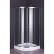 FLUXY BOX DOCCIA CRISTALLO SEMICIRCOLARE DUE PORTE 'RUBINO' cm 80 x 80 - H 185
