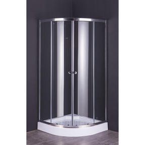 FLUXY BOX DOCCIA CRISTALLO SEMICIRCOLARE DUE PORTE 'RUBINO' cm 80 x 80 - H 185
