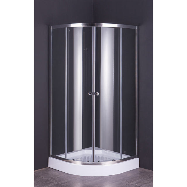 FLUXY BOX DOCCIA CRISTALLO SEMICIRCOLARE DUE PORTE 'RUBINO' cm 80 x 80 - H 185