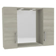 SAVINIDUE SPECCHIERA DA BAGNO PENSILE DOPPIO 'DIA' cm 77 x 16 x h.57 - rovere grigio