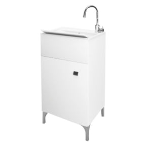 SAVINIDUE MOBILE LAVATOIO ANTA SINGOLA cm 45 x 50 x h.83 - bianco lucido