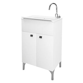 SAVINIDUE MOBILE LAVATOIO ANTA DOPPIA cm 50 x 50 x h.83 - bianco lucido