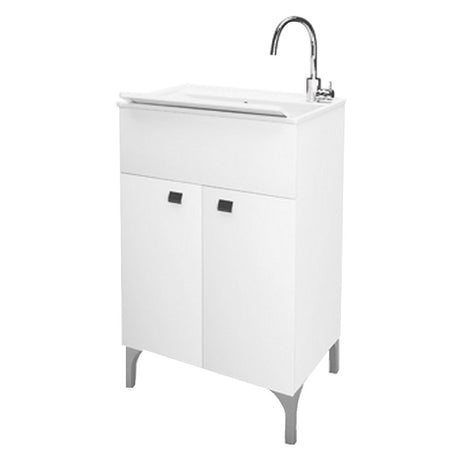 SAVINIDUE MOBILE LAVATOIO ANTA DOPPIA cm 50 x 50 x h.83 - bianco lucido