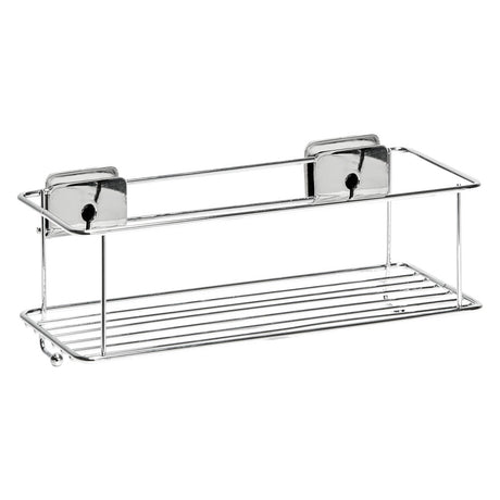 METAFORM CESTELLO PER DOCCIA RIPIANO SINGOLO SERIE 'GRIP' cm 26 x 11,3 x h.12