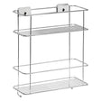 METAFORM CESTELLO PER DOCCIA RIPIANO DOPPIO SERIE 'GRIP' cm 26 x 11,3 x h.32