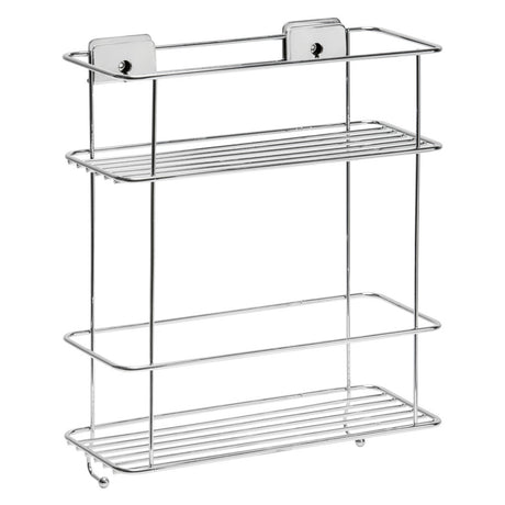 METAFORM CESTELLO PER DOCCIA RIPIANO DOPPIO SERIE 'GRIP' cm 26 x 11,3 x h.32