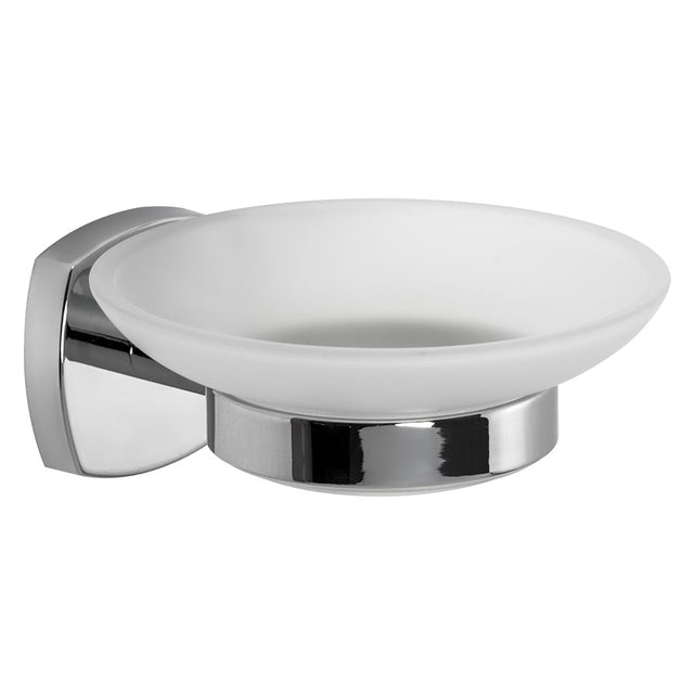 METAFORM PORTA SAPONE SERIE 'STARTER' leghe metalliche - vetro opaco