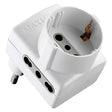 ELECTRALINE ADATTATORE TRIPLO 'SALVASPAZIO' Spina 2P+T16A - art.70066