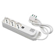 FANTON MULTIPRESA CON INTERRUTTORE + USB 3 usc. / sp.2P+T 16A + 2 usb 2,1A