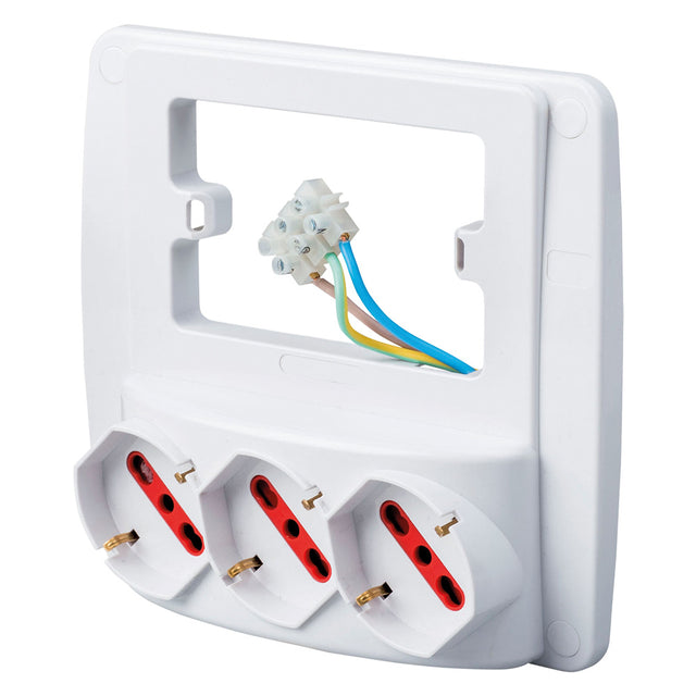 ROSI MULTIPRESA DA PARETE colore bianco