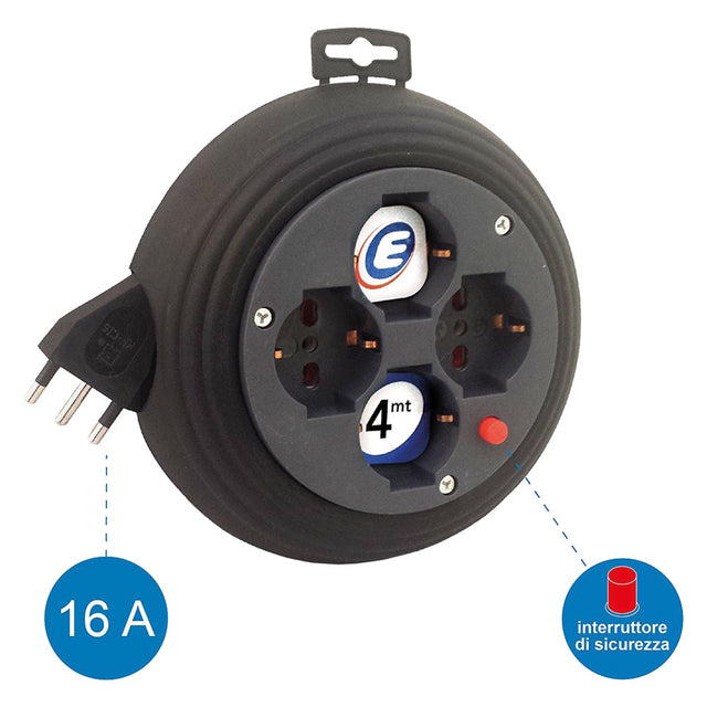 ELECTRALINE AVVOLGICAVO mt. 4 - art.49019