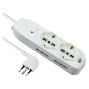 ELECTRALINE MULTIPRESA CON INTERRUTTORE 2 Schuko + 4 Bival.10/16A - 62047