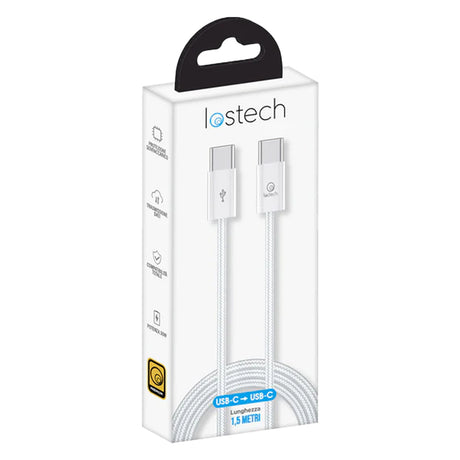 LOSTECH CAVETTO PER SMARTPHONE ingresso e uscita tipo C - 1,5 mt