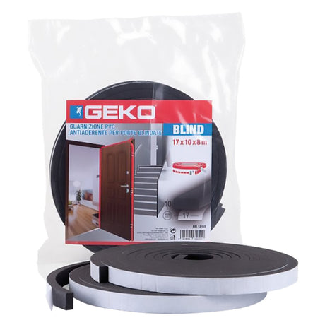 GEKO PARAFREDDO IN PVC PER PORTE BLINDATE 'BLIND' mm 17 x 10 - mt. 8 antracite
