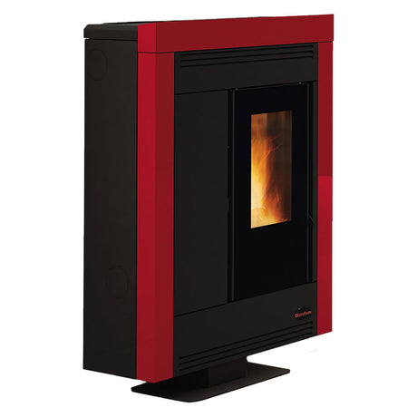 La Nordica Extraflame STUFA A PELLET 'SOUVENIR STEEL EVO' 10,2 Kw - colore bordeaux